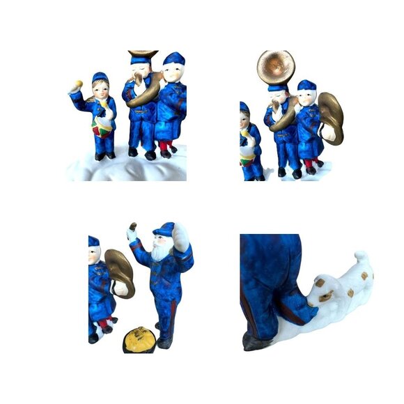 Porcelain Band Conductor Puppy Figurine Please Give Christmas Four Star Intl - Picture 6 of 12